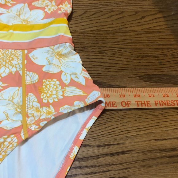Matilda Jane Swimsuit Ladies Size Large Floral Tropical Orange Yellow One Piece - Picture 15 of 15